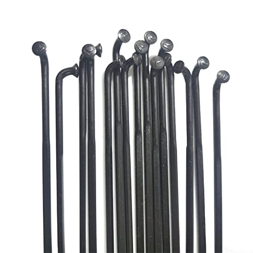 Rayons noirs J-bend 2,0 mm en acier inoxydable pour roue de vélo de route et VTT 14G
