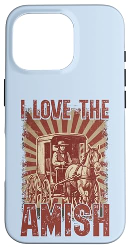 I Love The Amish Horse Buggy Driver �r���e�[�W�X�^�C�� �X�}�z�P�[�X iPhone 16 Pro �p