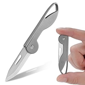 KeyUnity Mini Titanium Pocket Knife for Everyday Carry- Razor Sharp Folding Blade, Lightweight EDC Tool for Camping, Hiking and Outdoor