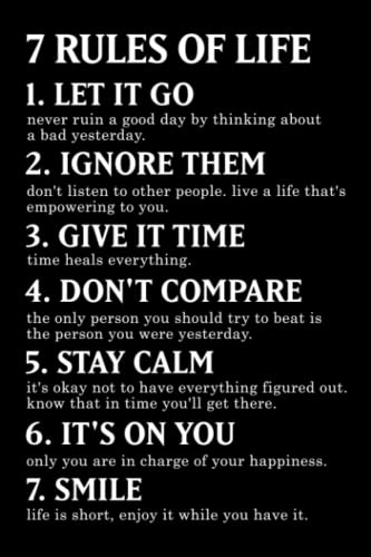 7 RULES OF LIFE - 17 Years Old: Lined Notebook, Diary Journals For Boys And Girls | Funny 17th Birthday Gifts For Boys, Girls, Friends And Family | Gag Gifts | Christmas Gifts.