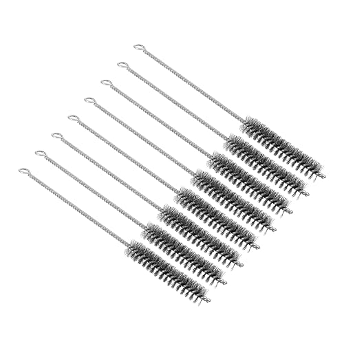 HEMOTON 8pcs Stainless Steel Wire Brush Tool Tube Brush Household Cleaning Stainless Steel Cleaner Stainless Steel Water Bottles Brush Sewer Carafes Primary Source Bristle Brush