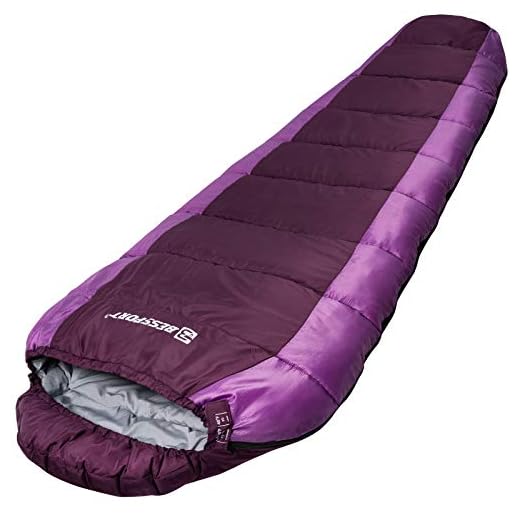 Bessport Saco de Dormir para Acampar para Adultos 3 Estaciones Saco de Dormir de Momia cálido y cómodo para Trekking Actividades al Aire Libre Senderismo