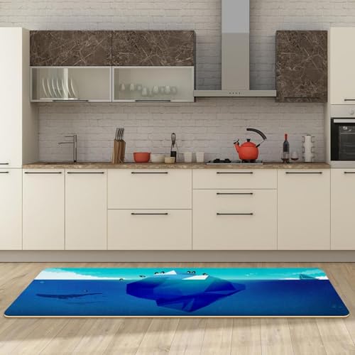 Tapete de cocina de 2 piezas alfombra antideslizante lavable 3
