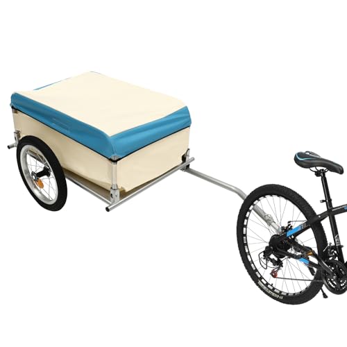 Lasten Anhänger für Fahrrad, Faltbar Gepäck Transporter Wagen mit...