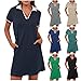 BFSWL Vestido de polo para mujer, manga corta Imagen de BFSWL Vestido de polo para mujer, manga corta