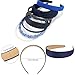 VELSCRUN Headbands for Women 7 Pcs Different Navy Blue Knotted Solid Pearl Head Bands Non Slip Hair Band for Womens Gilrs Thin Thick Short Hair Fashion Accessories