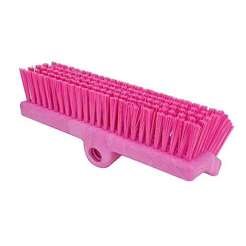 Image of SPARTA 40423EC26 Plastic Floor Scrub Brush, Wall Brush, Equipment Brush With Nonabsorbent Bristles For Industrial Kitchens, Hospitals, Commercial Cleaning, 10 Inches, Pink, (Pack of 2)