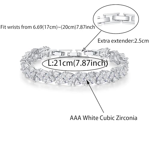 Hadskiss Wedding Tennis Bracelet For Brides Bridesmaid thumb #1