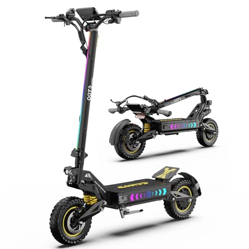 RAYI T10 Pro - Patinete eléctrico Todoterreno Potente para Adultos, batería de 52 V y 23,4 Ah, autonomía de 70 km, Ruedas Todoterreno de 11 Pulgadas, Patinete eléctrico con Arranque con Llave
