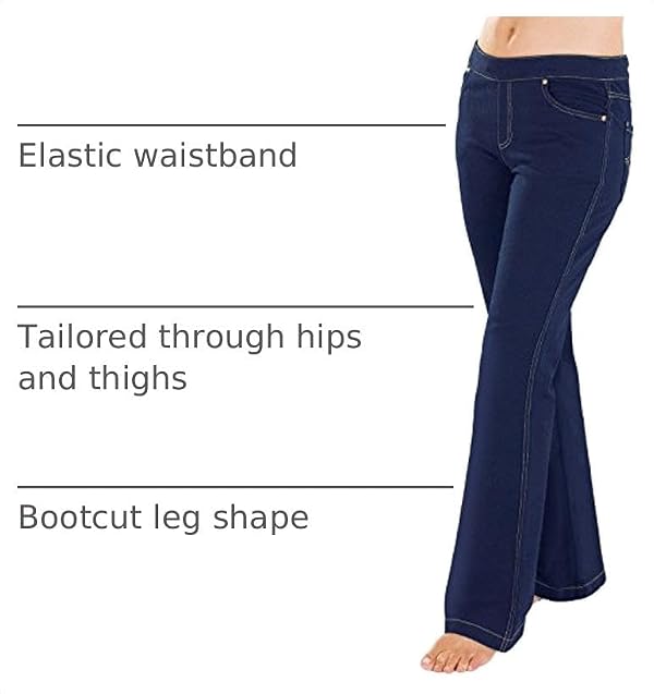 PajamaJeans Womens Stretch Jeans Bootcut - Jeans for Women, Indigo, M by PajamaJeans - Used condition - US$52.90