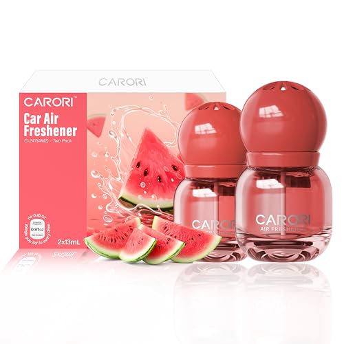 Carori Cute Car Air Freshener 2 Pack, Lightbulb-Shaped Car Fresheners, Automotive Vent Clip, Long Lasting Scent, Essential Oils, Cute Car Accessories for Women, Watermelon Candy Scent