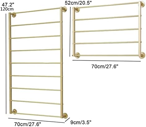 Miniatura 5 de Organizador de ropa montado en la pared, estante para bufandas, estación de almacenamiento de toallas que ahorra espacio, estante de exhibición de