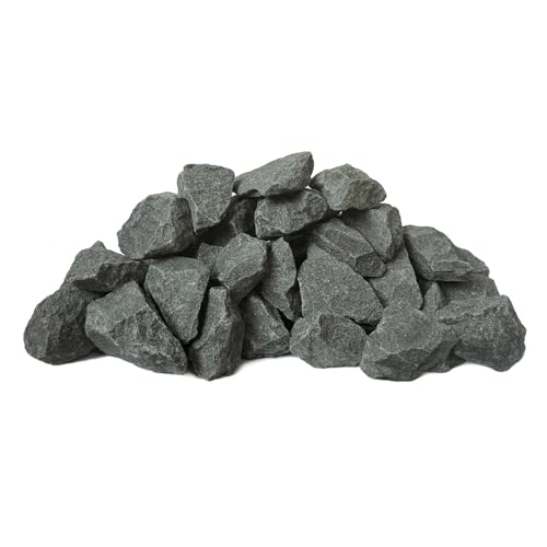 bayisam Sauna Rocks, Natural Stone for Sauna Heaters, Gray Rough-Cut