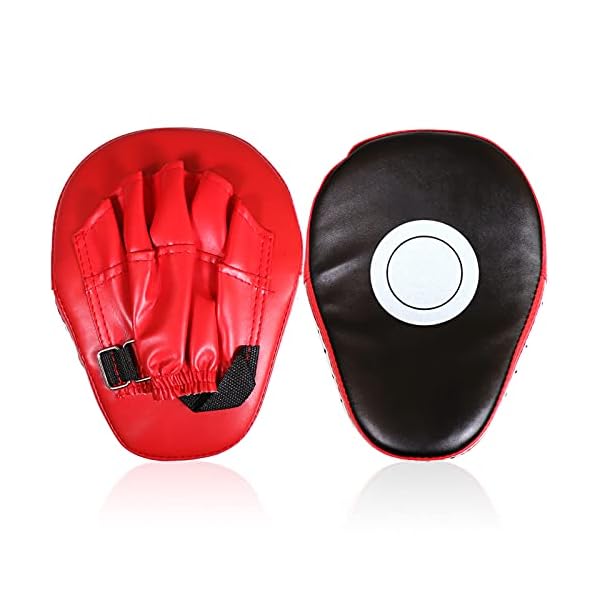 Boxing-Pads-Curved-Focus-Punching-Mitts-Training-Hand-Target-Pads-Gloves-Training-Focus-Pads-for-Kickboxing-Karate-Muay-Thai-Kick-Sparring-Dojo-Martial-Arts-Punch-Mitts-for-Kids-Men-Women Boxing Pads Curved Focus Punching Mitts Training Hand Target Pads Gloves Training Focus Pads for Kickboxing, Karate, Muay Thai Kick, Sparring, Dojo, Martial Arts Punch Mitts for Kids, Men, Women