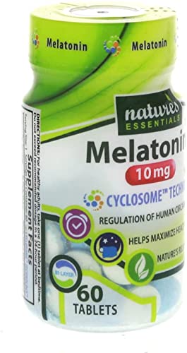 Nature's Essentials Melatonin 10Mg (3Mg Immediate Release & 7Mg Extended Release) With Advanced Cyclosome Liposomal Delivery Technology - 60 Tablets #TOP7