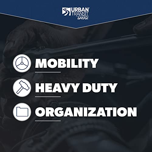 Urbantransit Fastback Shop Stool - 350 Lb Capacity Rolling Stool For The Garage And Workshop, With Organizer Tray And Cupholder - 3 Inch Premium Casters - An Ideal Mechanics Stool Or Workshop Stool #TOP7