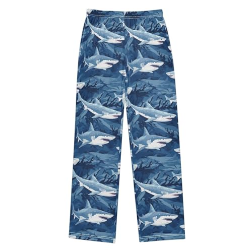 Seamless Sharks with Seaward Pajamas Bottoms with Pockets Comfy Pjs Sleepwear Elastic Waistband Pajamas Pants Lounge Pants