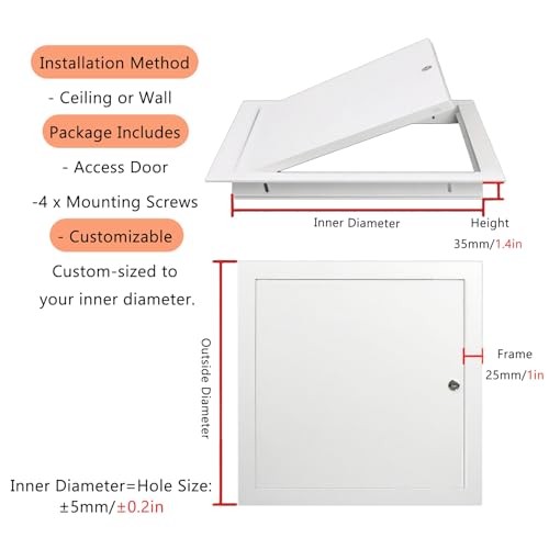 Panel de acceso para techo de 600x600 mm que evita romper el yeso 3