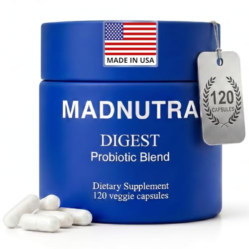 Probiotic for Digestive Health - Bloating Relief Daily Probiotics for Women and Men 750 Million CFU 10 Strains - Enteric Coated Vegan Capsules for Gut Health & Immune Support (120ct)