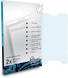 Bruni Screen Protector compatible with M3 Mobile SM15 X Protector Film, crystal clear Protective Film (2X)