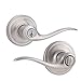 Kwikset Tustin Entry Door Lock Lever, Secure Keyed Exterior Entrance, With Reversible Handle, SmartKey Re-Key Security Technology and Microban Protection in Satin Nickel