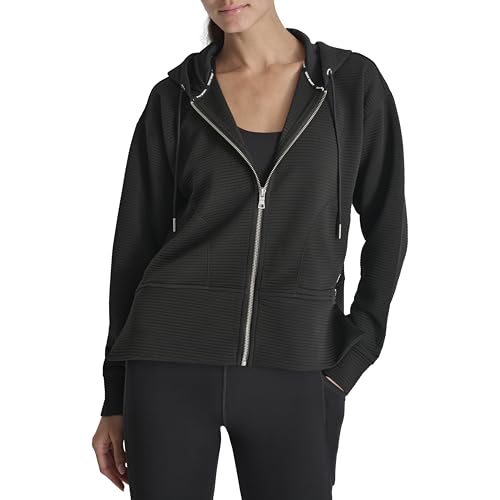 DKNY Women's Performance Jacket, Black, X-Small at Amazon Women's