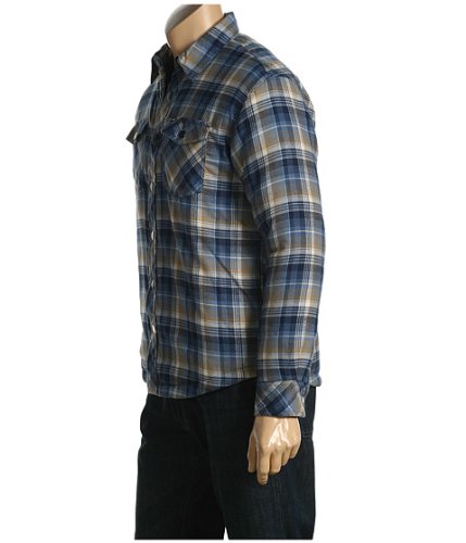 Hurley Fortworth Ls Button Down Shirt - True Navy/Multi - S #TOP4