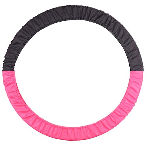 DRUNA Indigo Rhythmic Gymnastics Hoop Cover Protective Case, Universal Size 60-90 cm | Ideal for Competitions and Training (Black-Pink)
