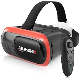 VR Headset for Phone with Controller | Virtual Reality Game System Compatible with iPhone and Android | Virtual Reality Goggles w/Remote Control for Android | 3D Glasses for Kids and Adults