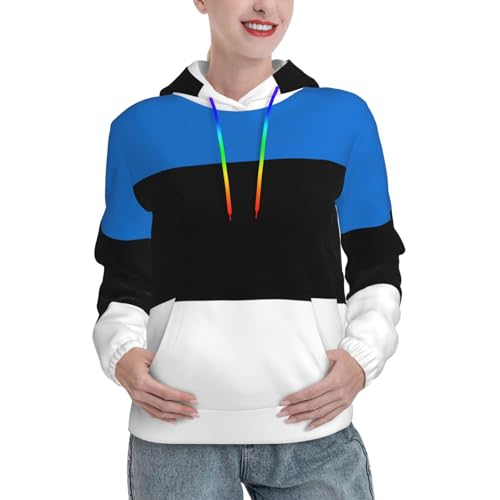 Sweat à capuche Estonie cadeau d'automne original avec poche kangourou
