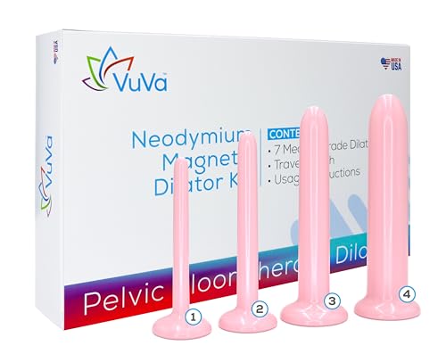 Size 1,2,3,4 Neodymium Magnetic Vaginal Set of Four - Made in USA BPA Free Set with Magnets. Medical Grade Plastic. 5001SM-3