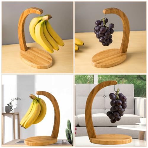 Exhibidor de plátanos y cesta de frutas en bambú para decorar tu mesa de cocina 8
