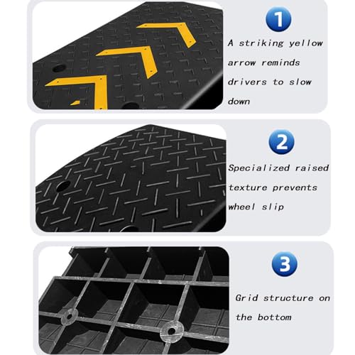 Rampa para coche de goma resistente con fijación por tornillos miniatura 5