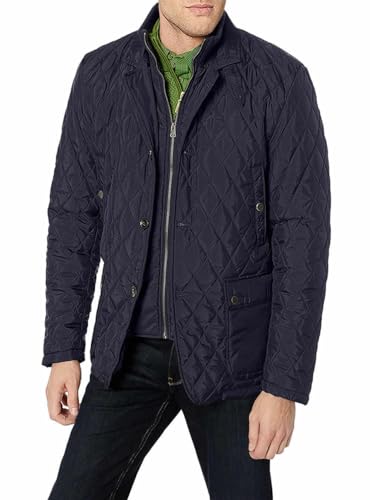 GN Luciano Men's Quilted Puffer Jacket with Double Knit Collar2