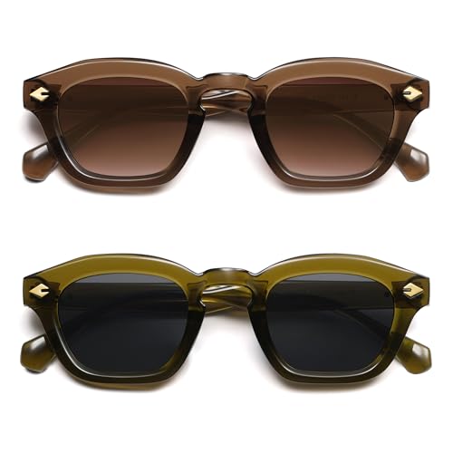 Small Retro Square Sunglasses for Women Mens Rectangle Sunnies AP3680