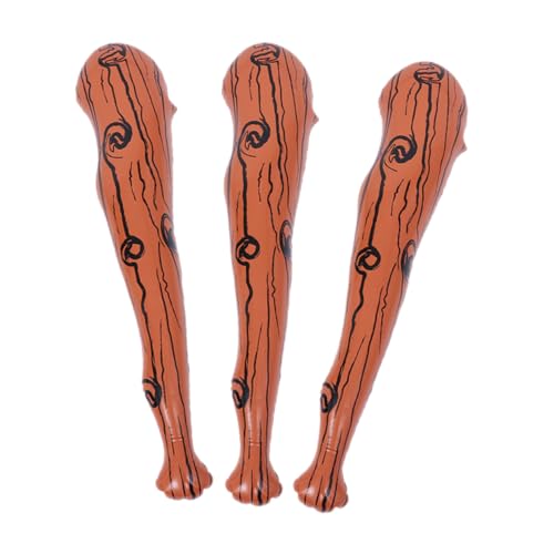 OFFSCH 3 Piezas Bates de Béisbol Inflables con Diseño Madera para Animación Deportiva Fiestas