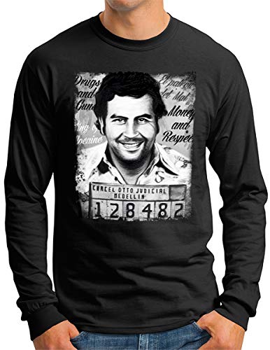 T-shirt manches longues homme Pablo Mugshot OM3 pour un style streetwear décontracté