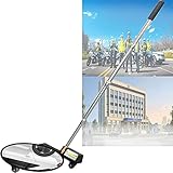 CFDZCP Vehicle Inspection Mirror Telescoping Handle Under Car Inspection Mirror, Diameter 30cm,with Wheels and LED Light ，Applicable to Automobile,Construction, Industry,Tunnel,Track Inspection