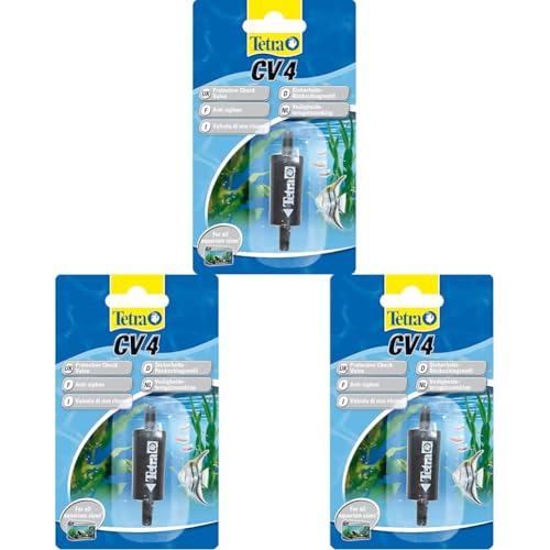 Tetra CV4 Sicherheits-Rückschlagventil für Tetra APS Aquarien-Luftpumpen - schützt die Pumpe vor Wasserschäden, 1 Stück, Schwarz (Packung mit 3)