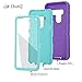 Annymall LG G8 ThinQ Case - Hybrid High Impact Resistant [with Built-in Screen Protector] Rugged Full-Body Shockproof Tri-Layer Heavy Duty Case for LG G8/ G8 ThinQ (Purple/Mint)