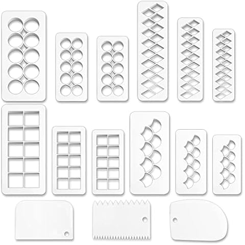 12pcs Molde galletas Multicortador Geométrico Antiadherente Cover