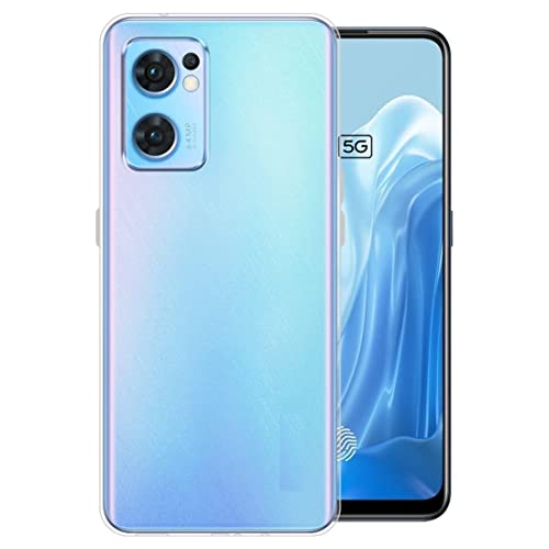 Image of COVERBLACK Rubber Silicone Back Cover for Oppo Reno7 5G - Transparent