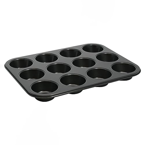 Winco AMF-12NS 12-Cup Non-Stick Muffin and Cupcake Pan, Tin Plated