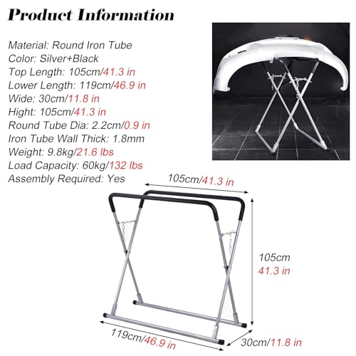 MZZKFC Adjustable Automotive Hoods Paint Stand, Auto Fender Stand with Chain & Black Anti-Slip Foam, Painting Drying Rack for DIY/Workshops/Garages/ 4S Stores