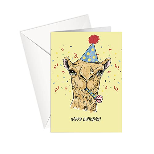 Share the Love Greeting Card - Happy Birthday | CAMEL | P181 | (Standard A5 YELLOW)