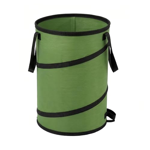 Image of Camping Trash Can, Pop-Up Trash Can /Recycle Bin, Car Garbage Can,Reusable Outdoor Trash Garden Yard Trash Bag Foldable Camping Recycling Bin (Green10gallons)