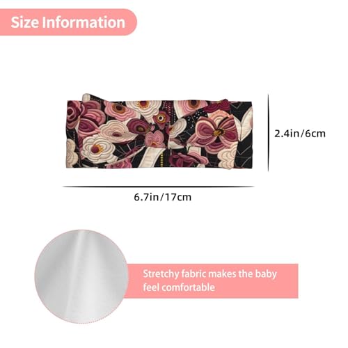 Detailed Flowers Baby Headbands Soft Nylon Hairbands with Stretchy Bows Girls Hair Accessories for Newborn Infant Toddler Kids3