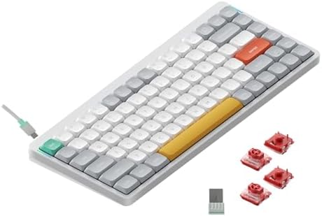 nuphy Air75 V2 Kabellose mechanische Tastatur, 84 Tasten RGB Hot 