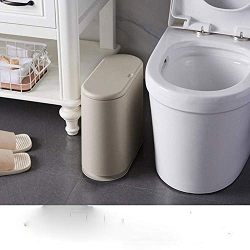Corbeille à papier marron compacte pour bureau et salle de bain - 7