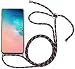 Produktbild STILGUT Handykette kompatibel mit Samsung Galaxy S10 Hülle mit Band, Handyhülle zum Umhängen, transparente Handyhülle mit Band in Schwarz-Rot-Weiß